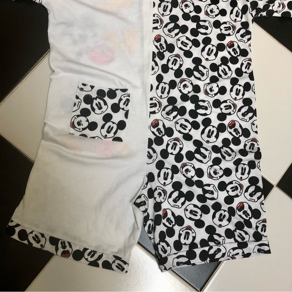Vintage 90s Disney Romper Jumpsuit Mixed Print Pajama Loungewear Rare sz Medium - Picture 9 of 14